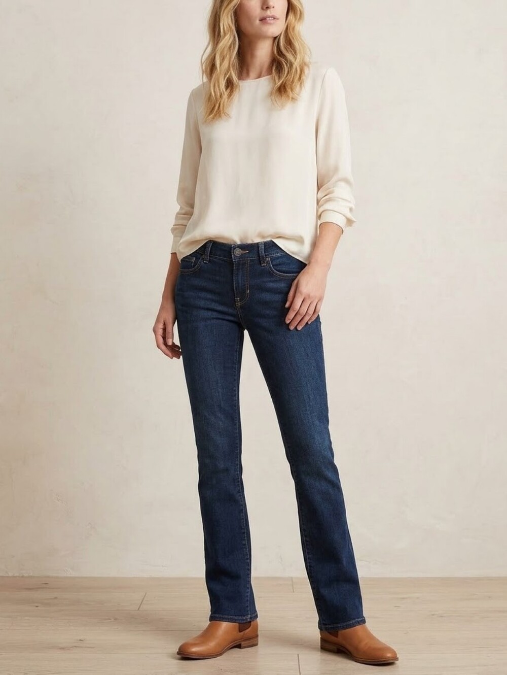 Express Barely Boot Low Rise Jeans Dark Wash Stretch Size 6R